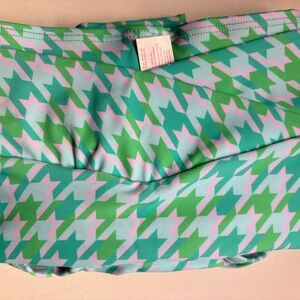 Kohl's Ninety Nine Aqua, Green & Pink Houndstooth Swim Bottoms 3X